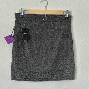 Forever 21 Holiday Collection Sparkle Glitter Mini Skirt